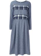 Blue Blue Japan Plaid Striped Dress, Women's, Size: Small, Cotton