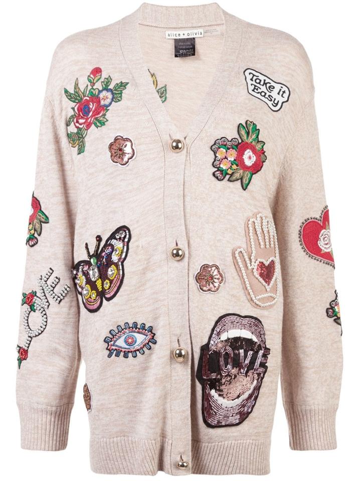 Alice+olivia Bradford Cardigan - Neutrals