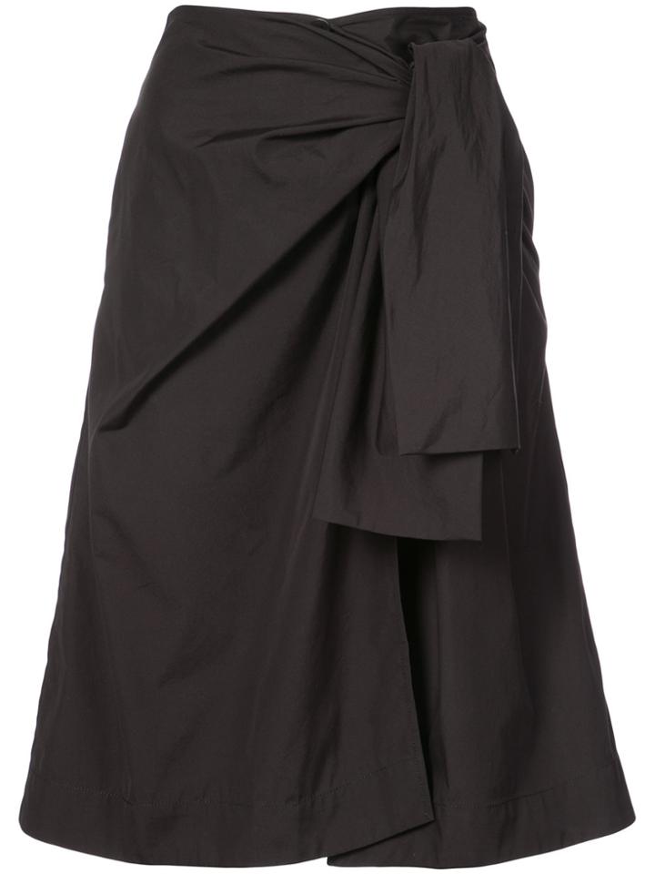 Dvf Diane Von Furstenberg Wrap Front Skirt - Black