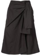 Dvf Diane Von Furstenberg Wrap Front Skirt - Black