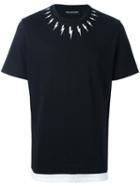 Neil Barrett Lightning Bolt Print T-shirt, Men's, Size: Small, Black, Cotton