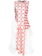 Simone Rocha Applique Asymmetric Dress - Red