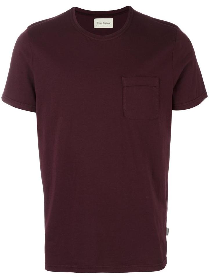 Oliver Spencer 'envelope' T-shirt, Men's, Size: Large, Red, Cotton