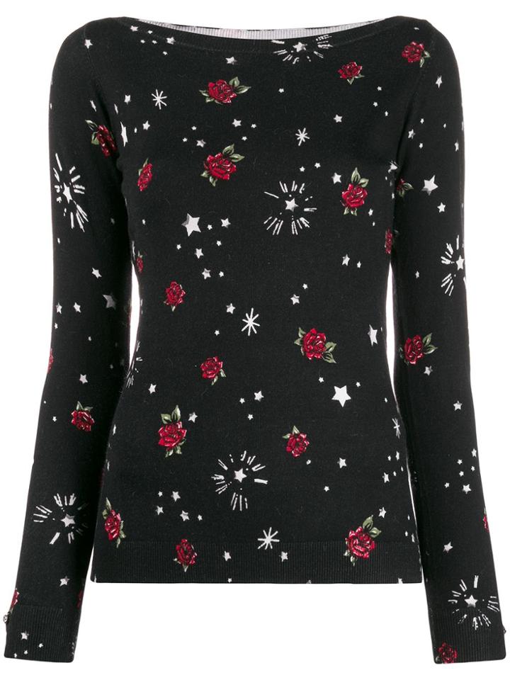 Liu Jo Rose Knit Jumper - Black
