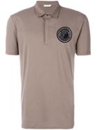 Versace Collection Medusa Patch Polo Shirt - Nude & Neutrals