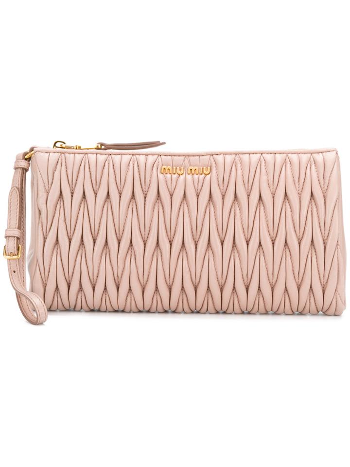 Miu Miu Textured Clutch - Black