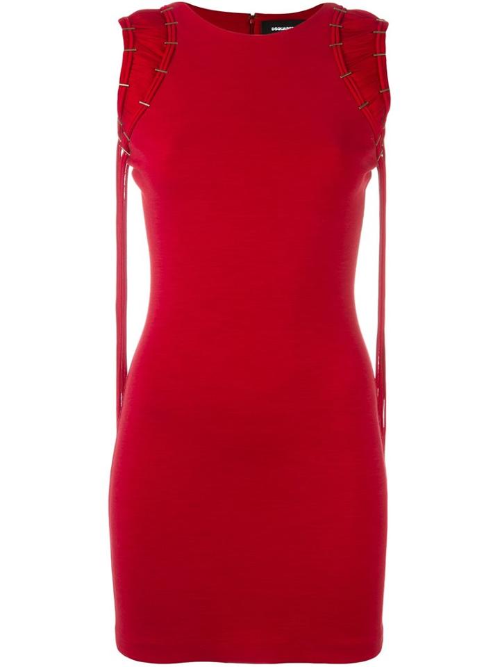 Dsquared2 Ruched Shoulder Mini Dress