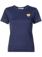 Comme Des Garçons Play 'gold Heart' T-shirt - Blue