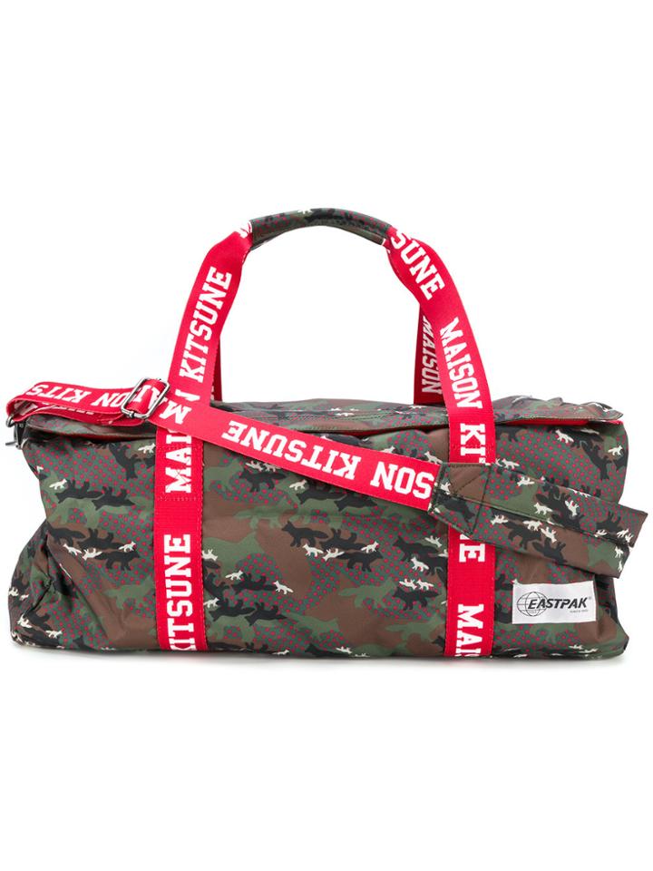 Maison Kitsuné Camouflage Print Duffle Bag - Green