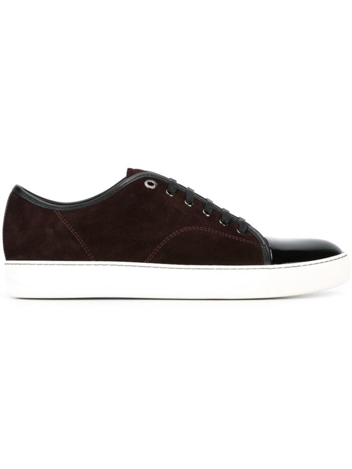Lanvin Toe Cap Sneakers, Men's, Size: 9, Red, Calf Leather/rubber