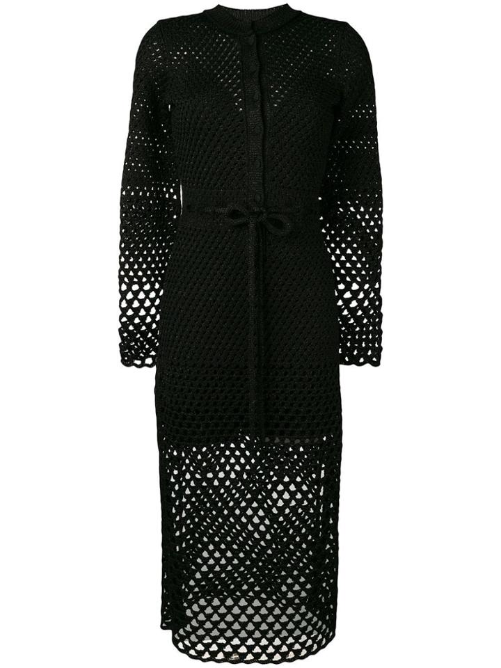 Proenza Schouler Mesh Midi Dress - Black