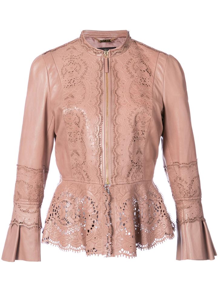Roberto Cavalli Peplum Jacket - Pink & Purple
