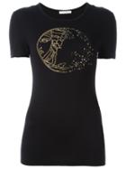Versace Collection Studded Medusa T-shirt, Women's, Size: 44, Black, Viscose/spandex/elastane