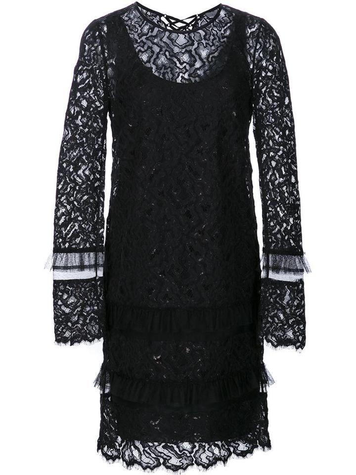 Maiyet Longsleeved Lace Dress, Women's, Size: 12, Black, Nylon
