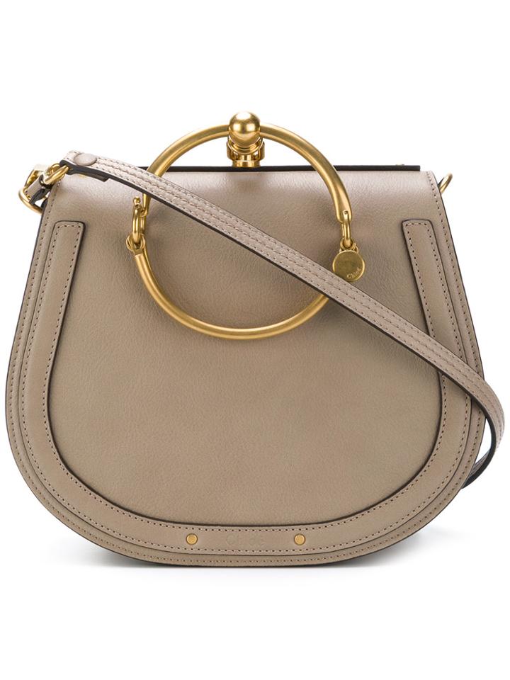 Chloé Nile Medium Shoulder Bag - Grey