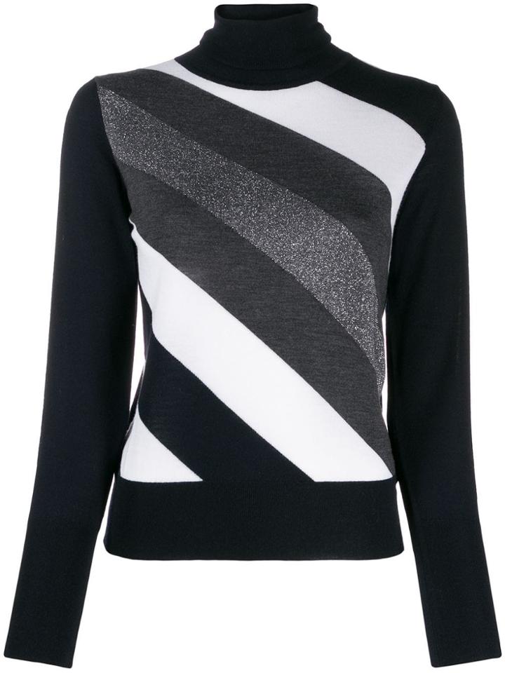 Lorena Antoniazzi Diagonal Striped Jumper - Blue