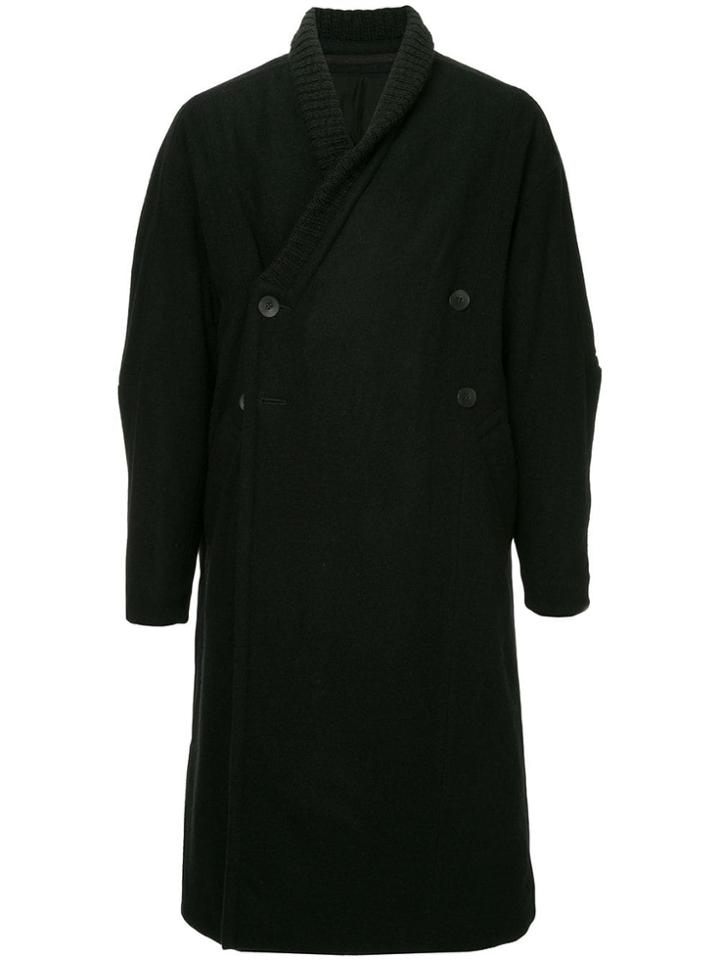 Julius Double Breasted Coat - Black