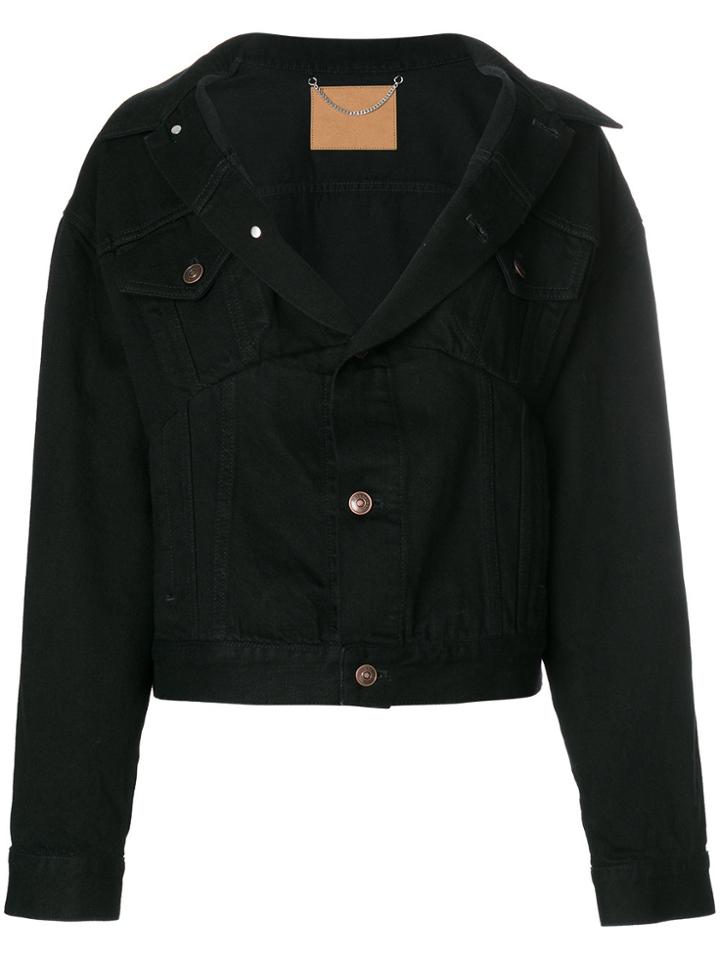Balenciaga Swing Denim Jacket - Black