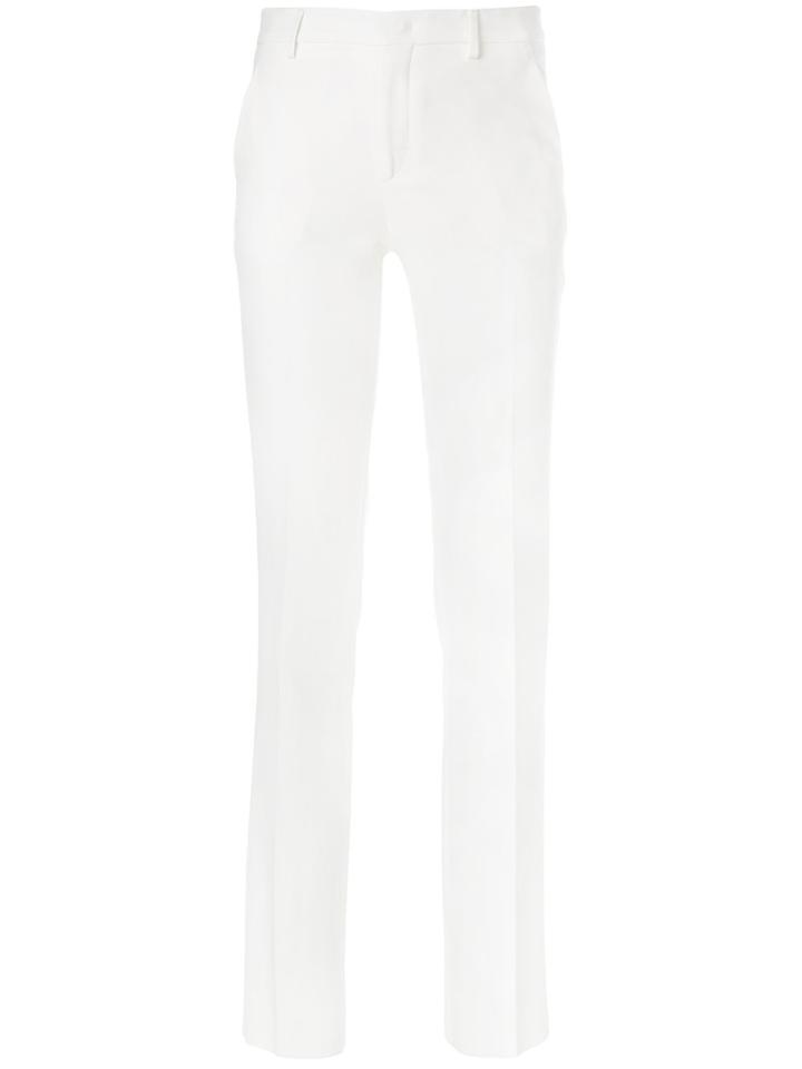 Tagliatore Creased Slim Fit Trousers - White