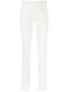 Tagliatore Creased Slim Fit Trousers - White