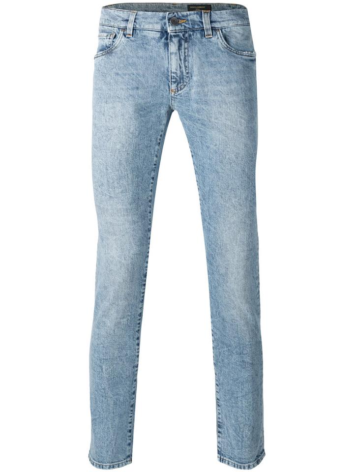 Dolce & Gabbana - Denim Slim-fit Jenas - Men - Cotton/spandex/elastane - 52, Blue, Cotton/spandex/elastane