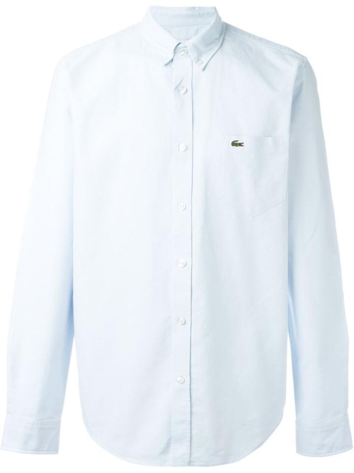 Lacoste Regular Fit Oxford Shirt, Men's, Size: 7, Blue, Cotton