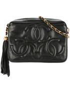 Chanel Vintage Triple Cc Logo Shoulder Bag - Black