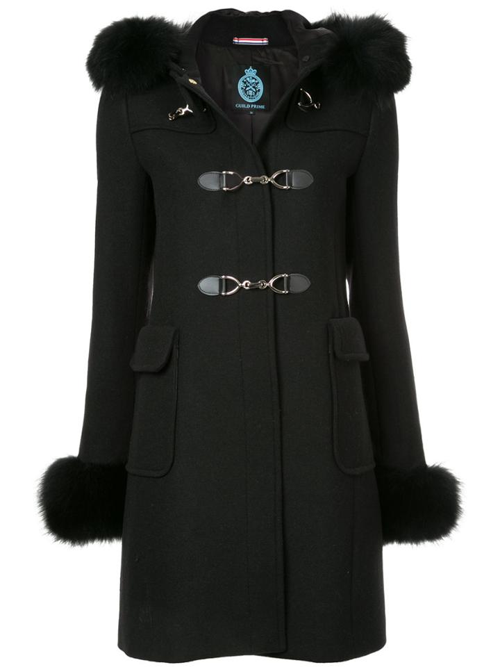 Guild Prime Hooded Duffle Coat - Black