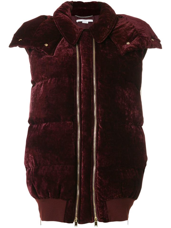 Stella Mccartney Velvet Gillet - Red