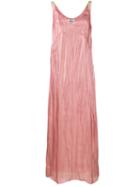 Walk Of Shame Crushed Silk Slip Dress, Women's, Size: 40, Pink/purple, Silk