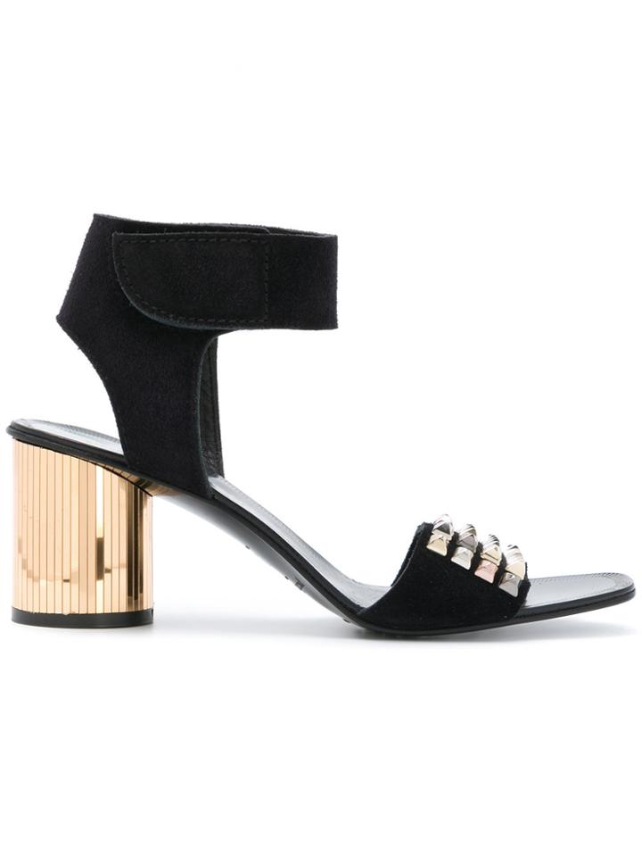 Pedro Garcia Studded Open Toe Sandals - Black