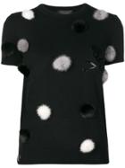 Philipp Plein Pom Pom Detail Sweater - Black