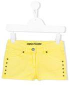 Zadig & Voltaire Star Studded Denim Shorts, Girl's, Size: 10 Yrs, Yellow/orange