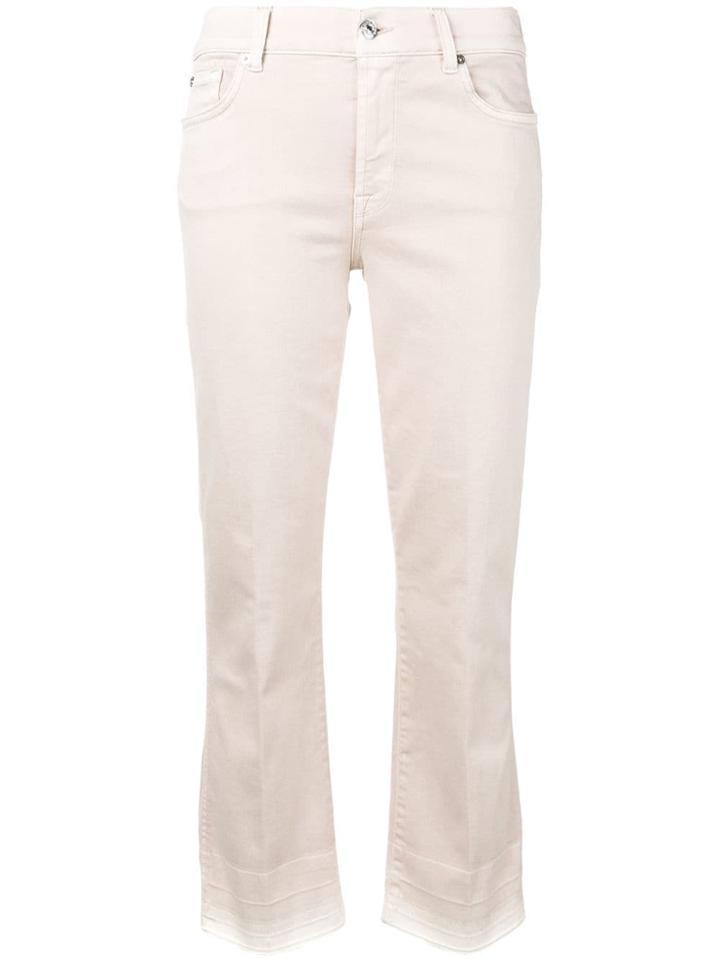 7 For All Mankind Cropped Flared Jeans - Neutrals
