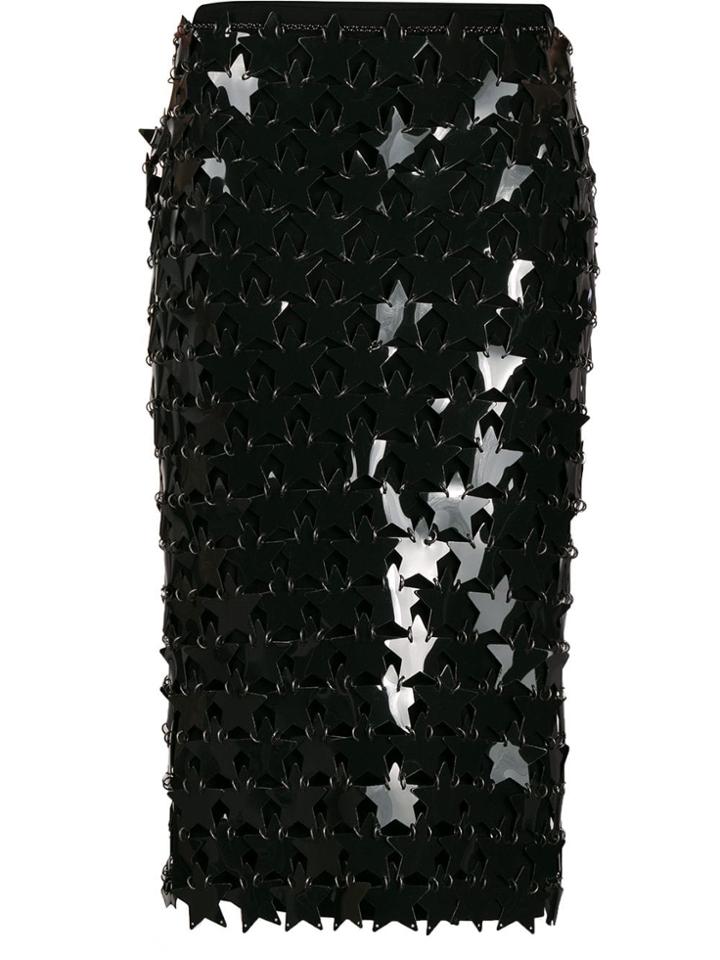 Paco Rabanne Star Pailette Skirt - Black