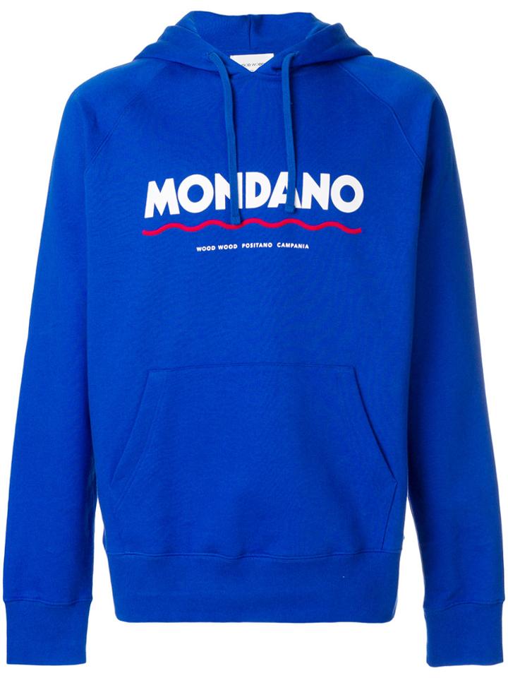 Wood Wood Mondana Logo Hoodie - Blue