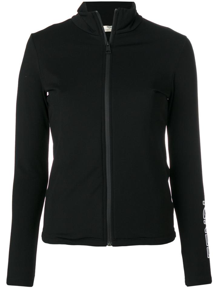 Fendi Zip Up Track Jacket - Black