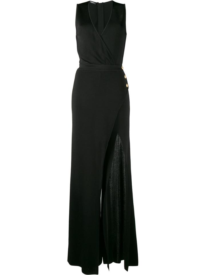 Balmain High Slit Gown - Black