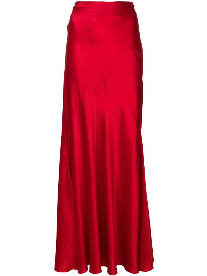 Alberta Ferretti Loose Fit Long Skirt - Red