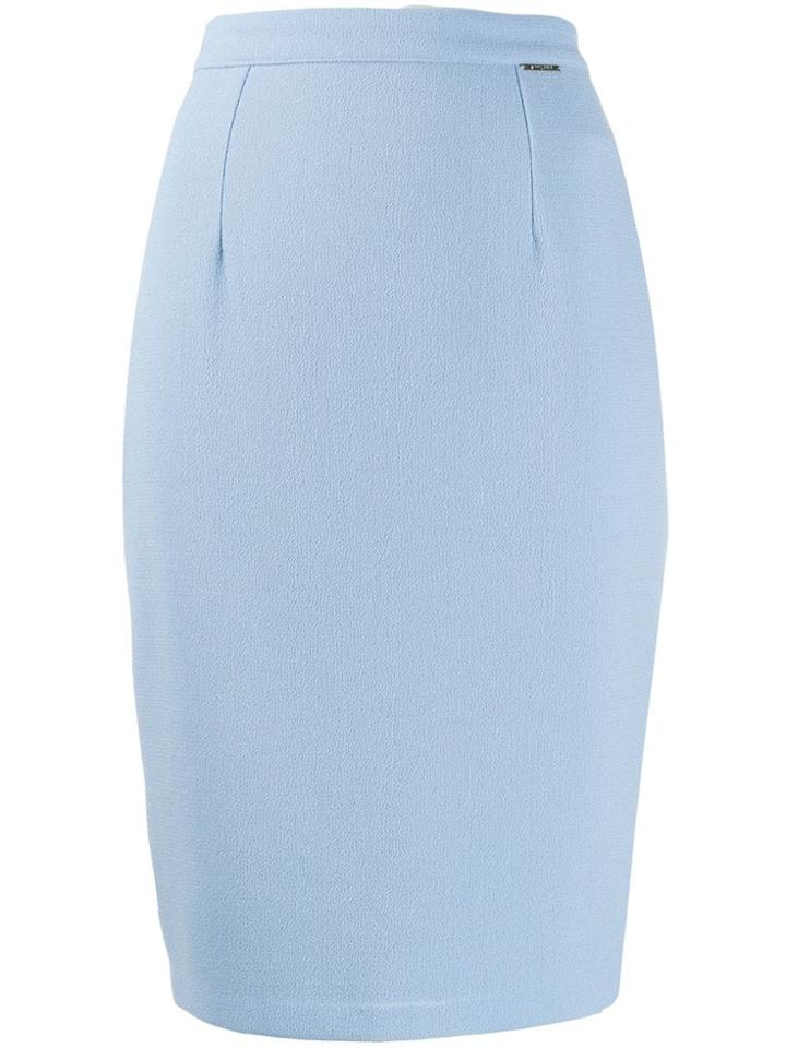 Styland Fitted Pencil Skirt - Blue