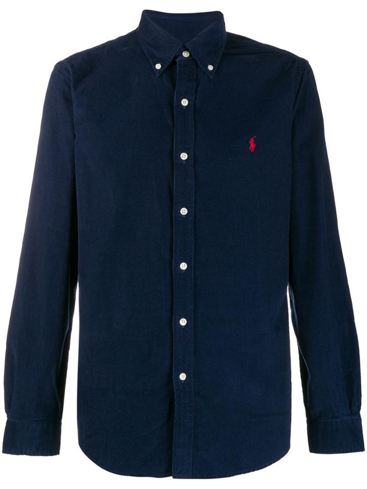 Polo Ralph Lauren Embroidered Logo Corduroy Shirt - Blue
