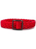 Yohji Yamamoto Adjustable Braided Belt - Red