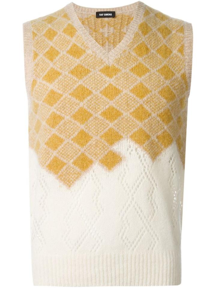Raf Simons Intarsia Knit Vest