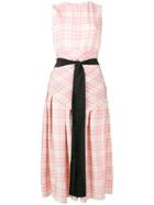 Sara Lanzi Checked Print Dress - Pink & Purple