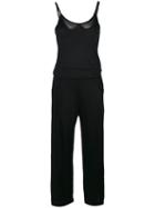 Chanel Pre-owned Sheer Detail Jumpsuit - Black