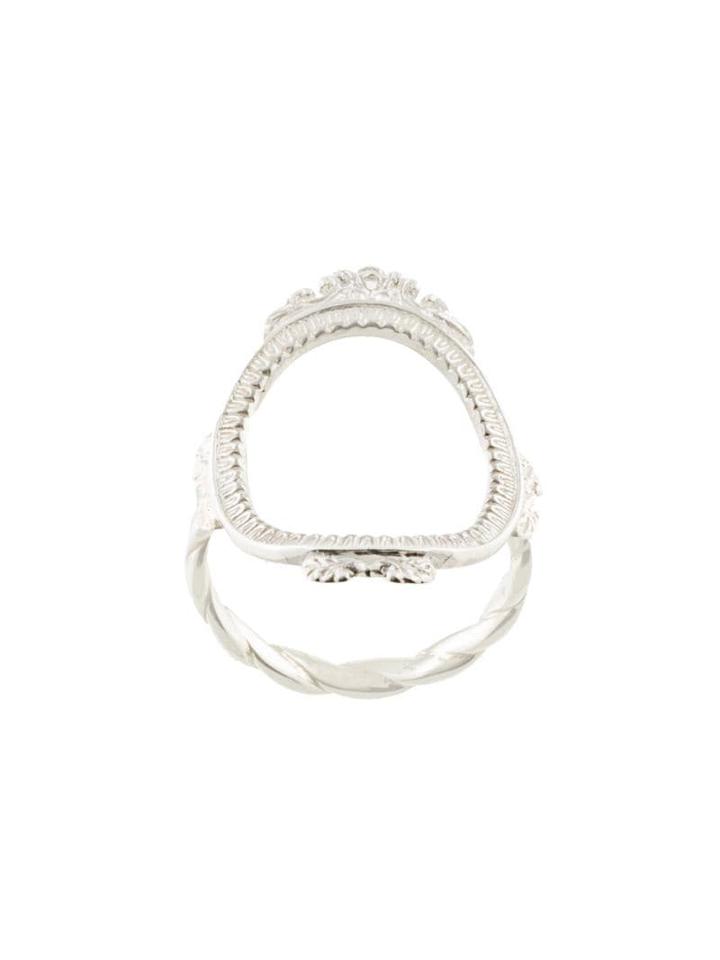 Bed J.w. Ford Decorative Oval Ring - Silver