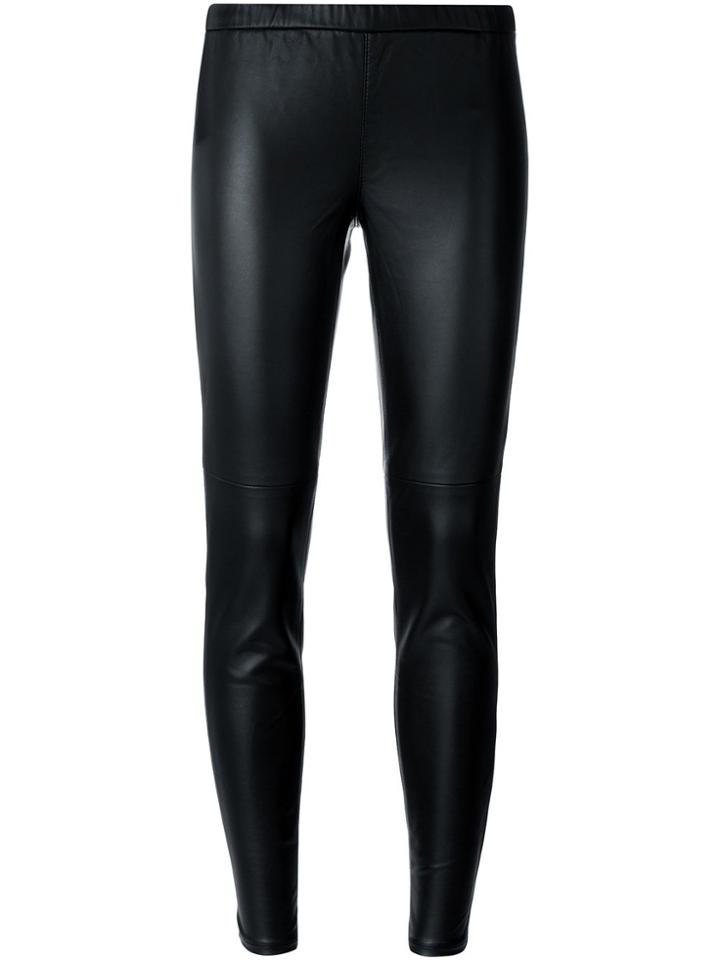 Michael Michael Kors Faux Leather Leggings - Black