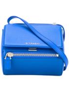 Givenchy Mini Pandora Box Shoulder Bag, Women's, Blue, Calf Leather