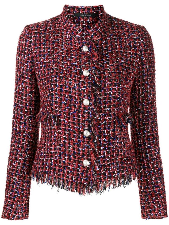 Tagliatore Nikole Tweed Jacket - Red