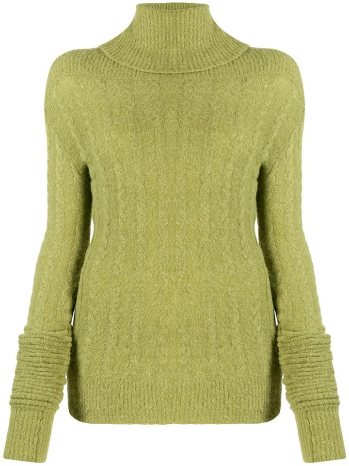 Jacquemus Sofia Ribbed Roll-neck Jumper - Green